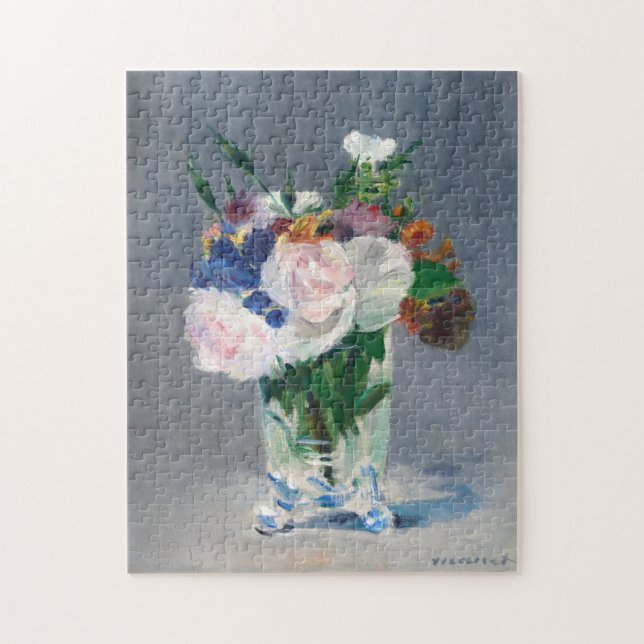 Puzzle Edouard Manet - Flores en un jarrón de cristal (Vertical)