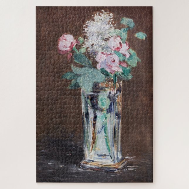 Puzzle Edouard Manet - Flores en un jarrón de cristal (Vertical)
