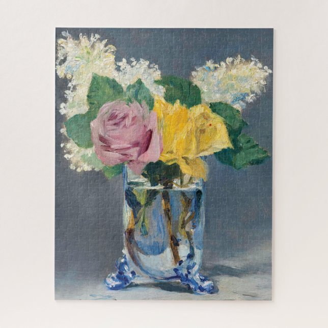 Puzzle Edouard Manet - Lilas y Rosas (Vertical)