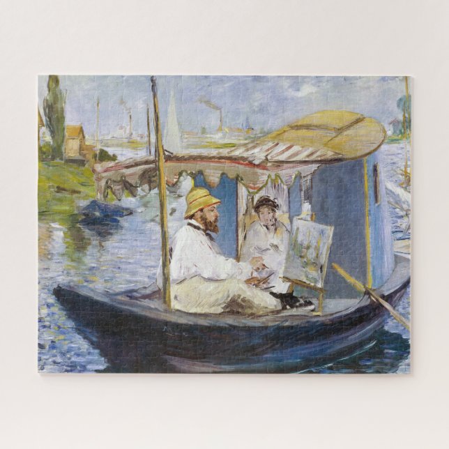 Puzzle Edouard Manet - Monet en su barco estudio (Horizontal)