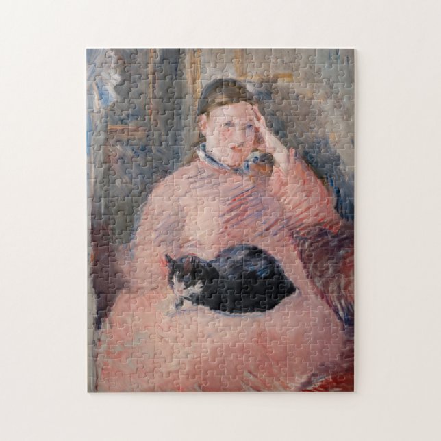 Puzzle Edouard Manet - Mujer con un gato (Vertical)
