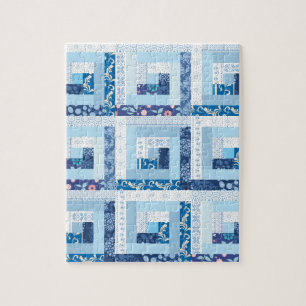 Puzzle Edredón azul