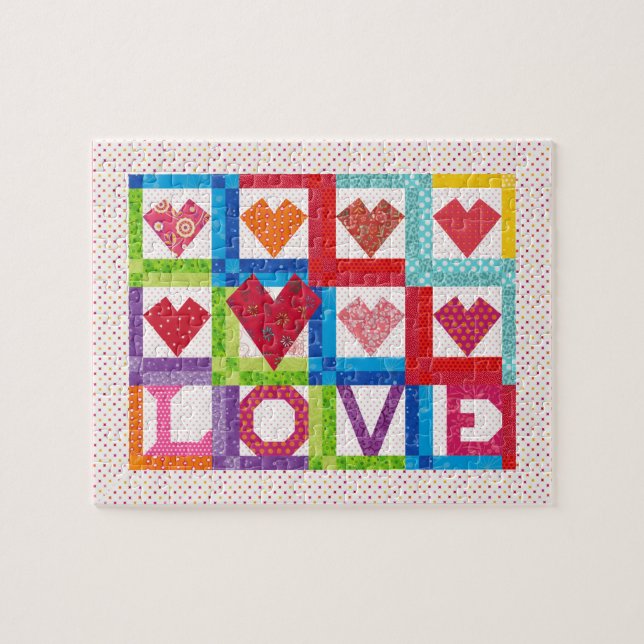 Puzzle Edredón de Corazón Amor (Horizontal)