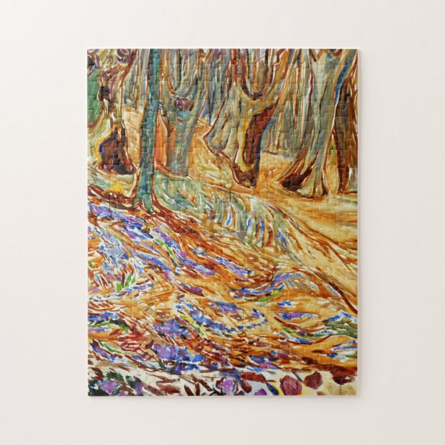 Puzzle Edvard Munch - Bosque Elm en primavera (Vertical)