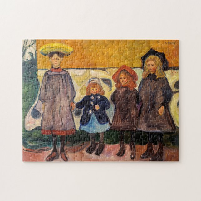 Puzzle Edvard Munch - Cuatro Chicas en Asgardstrand (Horizontal)