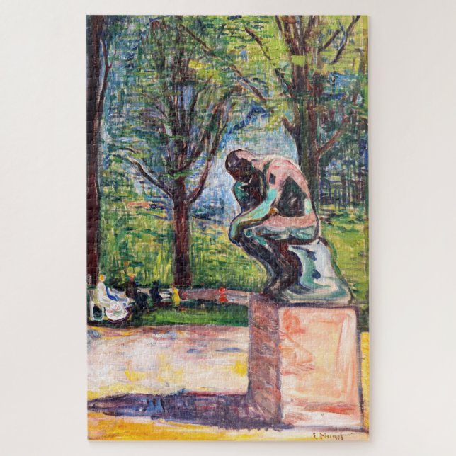 Puzzle Edvard Munch - El pensador de Rodin (Vertical)
