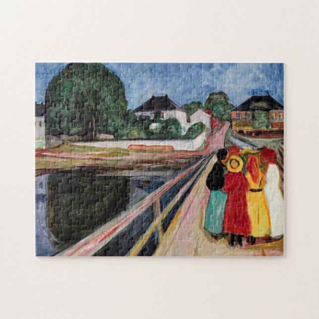 Puzzle Edvard Munch - Los Chicas en el puente de 1902 (Horizontal)