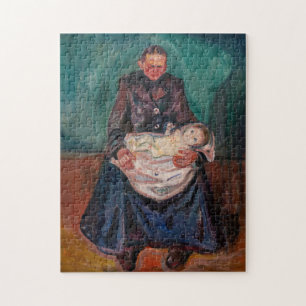 Puzzle Edvard Munch - Mujer con un hijo enfermo, herencia