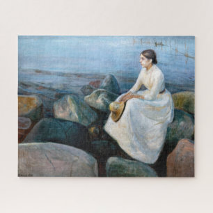 Puzzle Edvard Munch - Noche de verano, Inger en la playa