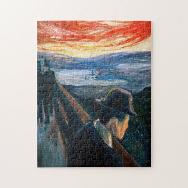 Puzzle Edvard Munch - Sick Mood at Sunset, desesperación  (Vertical)