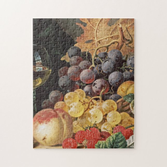 Puzzle Edward Ladell - Una Cesta De Uvas Y Frambuesas (Vertical)