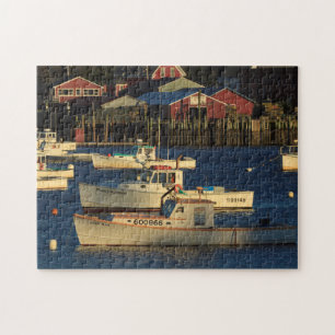 Puzzle EE. UU., América del Norte, Maine, Bernard, Pesca