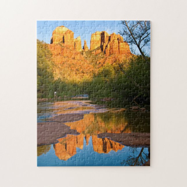 Puzzle EE. UU., Arizona. Cathedral Rock al atardecer (Vertical)