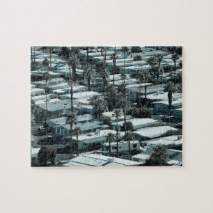 Puzzle EE. UU., California, Palm Springs. Parque de casas