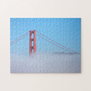 Puzzle EE. UU., California. Puente Golden Gate por la mañ