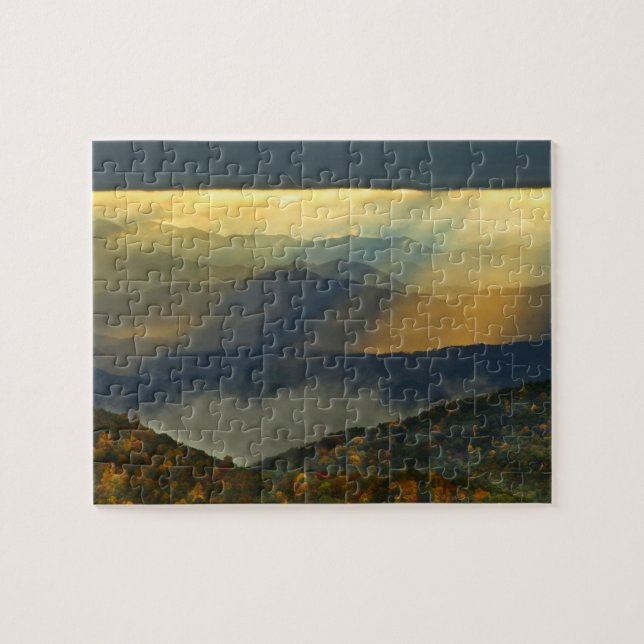 Puzzle EE.UU., Carolina del Norte, Grandes Montañas Ahuma (Horizontal)