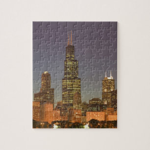 Puzzle EE. UU., Illinois, Chicago: horizonte de la ciudad