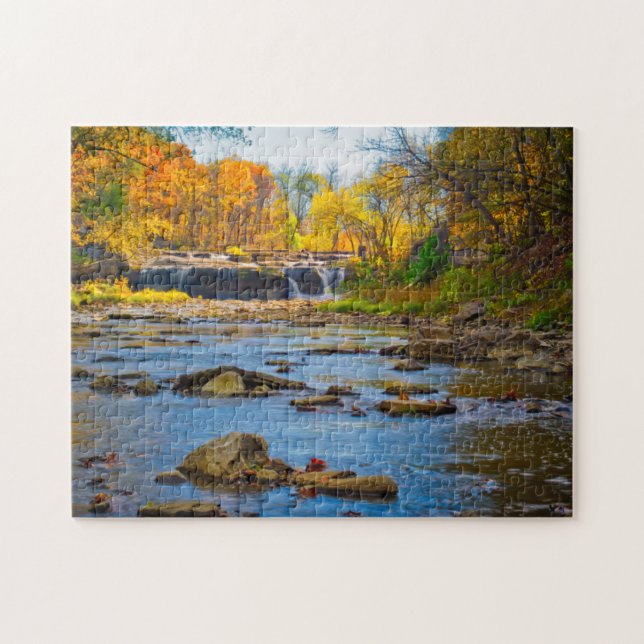 Puzzle EE. UU., Indiana. Cataract Falls State Recreation (Horizontal)