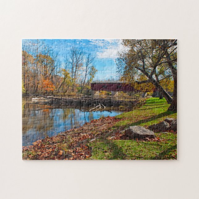 Puzzle EE. UU., Indiana, Cataract Falls State Recreation (Horizontal)