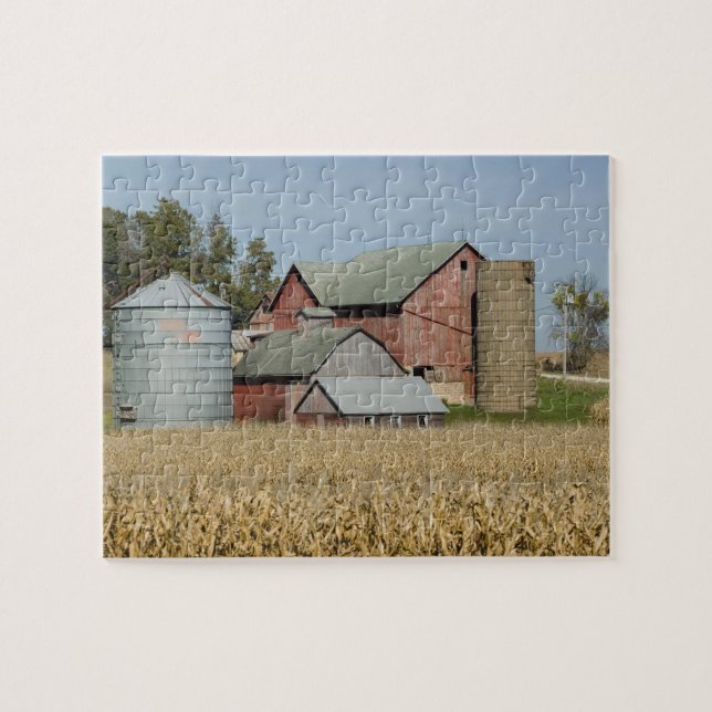 Puzzle EE. UU., IOWA, Froelich: Vieja granja (Horizontal)