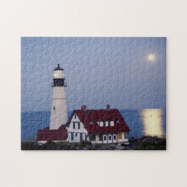 Puzzle EE.UU., Maine, Portland, Cabo Elizabeth, Faro (Horizontal)