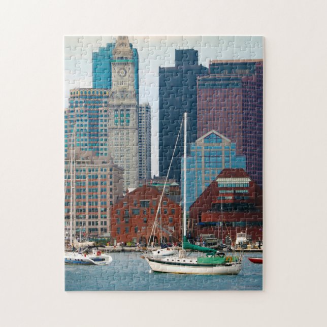 Puzzle EE. UU., Massachusetts. Horizonte de la costa de B (Vertical)