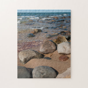 Puzzle EE. UU., Michigan. Cantos rodados en 12 millas