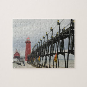 Puzzle EE. UU., Michigan, costa del lago Michigan, Grand