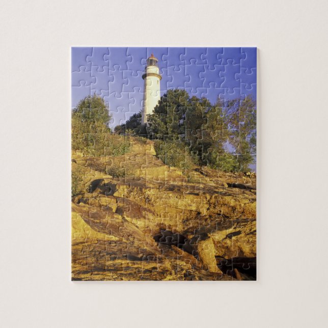 Puzzle EE. UU., Michigan, lago Huron. Pointe Aux Barques (Vertical)
