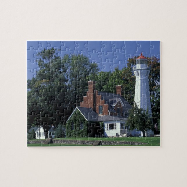 Puzzle EE. UU., Michigan, lago Huron. Port Sanilac (Horizontal)