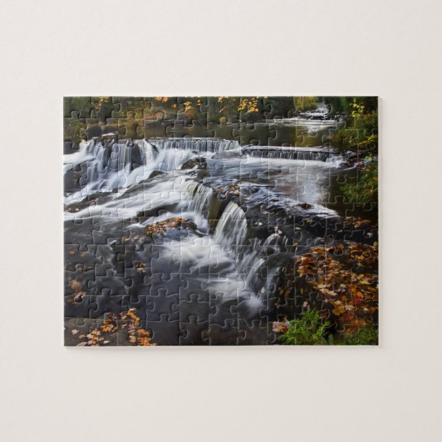 Puzzle EE. UU., Michigan, Península Superior. Bond Falls  (Horizontal)