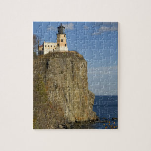 Puzzle EE.UU., Minnesota.  Faro de Split Rock en el lago