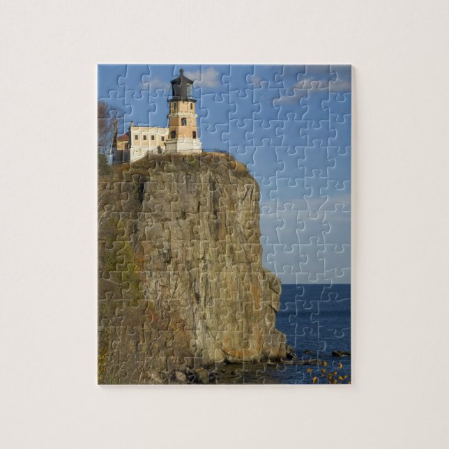 Puzzle EE.UU., Minnesota.  Faro de Split Rock en el lago (Vertical)
