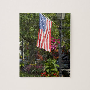 Puzzle EE. UU., Nueva York, Lewiston. Bandera estadounide
