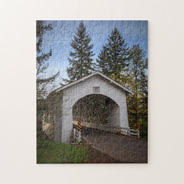 Puzzle EE. UU., Oregón, Scio, Hannah Bridge 2 (Vertical)