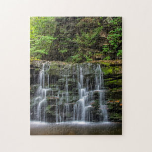 Puzzle EE. UU., Pensilvania, Benton. Cascada en Ricketts