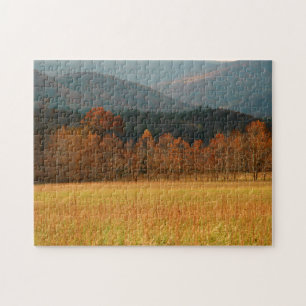 Puzzle EE. UU., Tennessee. Cades Cove en Smoky Mountain