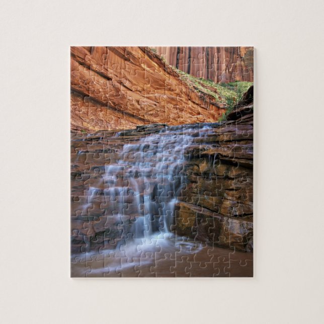 Puzzle EE. UU., Utah, Escalante Wilderness. Cascada en (Vertical)