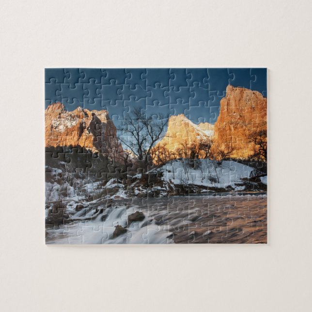 Puzzle EE.UU., Utah, Parque Nacional Zion. Puesta de sol  (Horizontal)