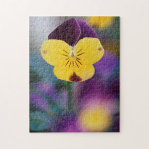 Puzzle EE. UU., Utah, Primer plano de Viola tricolor en j