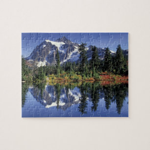 Puzzle EE.UU., WA, Heather Meadows RA. Monte Shuksan en