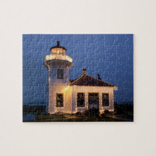 Puzzle EE. UU., Washington, Mukilteo. Faro de Mukilteo