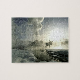 Puzzle EE. UU., Wyoming, Parque Nacional Yellowstone. Ama