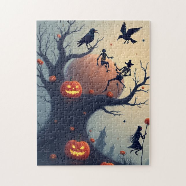 Puzzle Eerie Halloween Tree (Vertical)