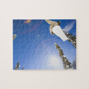 Puzzle EEUU, Montana, Whitefish, Jóvenes snowboard