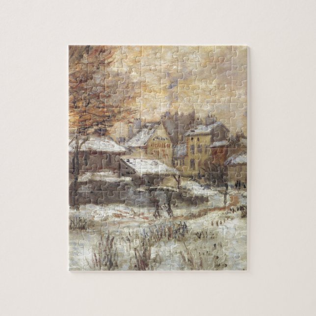 Puzzle Efecto de la nieve con el sol poniente de Claude (Vertical)