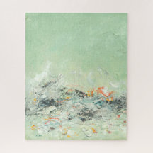 Effervesía - arte abstracto minimalista verde