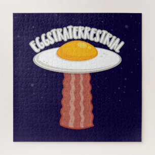 Puzzle Eggstraterrestririal con texto