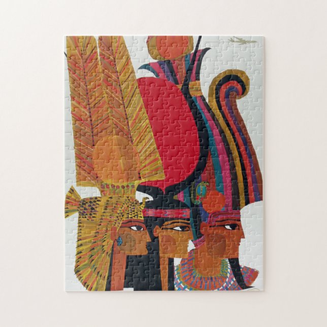 Puzzle Egipto: Viaje aéreo vintage turismo cultural antig (Vertical)