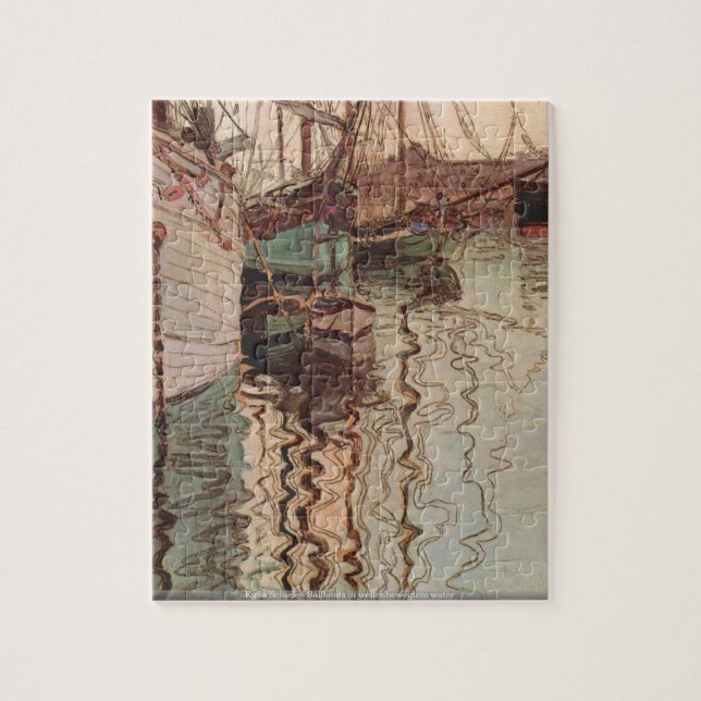Puzzle Egon Schiele - veleros en agua del wellenbewegtem (Vertical)